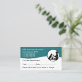 Veterinary Pet Care Appointment Cards Reminder Afsprakenkaartje (Staand voorkant)
