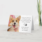 Veterinary Poem Personalized Vet Dog Pet Photo Bedankkaart (Voorkant)