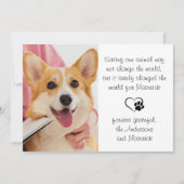 Veterinary Poem Personalized Vet Dog Pet Photo Tha Bedankkaart (Voorkant)