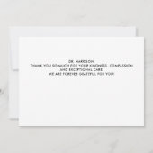 Veterinary Poem Personalized Vet Dog Pet Photo Tha Bedankkaart (Achterkant)