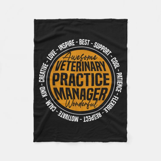 Veterinary Practice Manager Funny Vet Tech Week Fleece Deken (Voorkant)