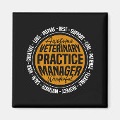 Veterinary Practice Manager Funny Vet Tech Week  Magneet (Voorkant)