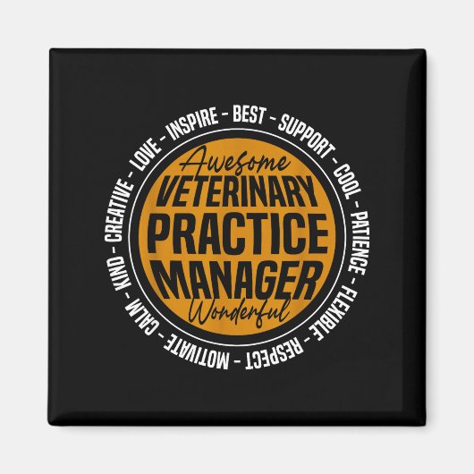 Veterinary Practice Manager Funny Vet Tech Week  Magneet (Voorkant)