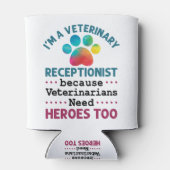Veterinary Receptionist Cute Appreciation Paw Blikjeskoeler (Achterkant)