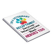 Veterinary Receptionist Cute Appreciation Paw Notitieboek (Rechterzijde)