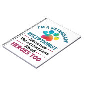 Veterinary Receptionist Cute Appreciation Paw Notitieboek (Linkerzijde)