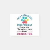 Veterinary Receptionist Cute Appreciation Paw Post-it® Notes (Voorkant)