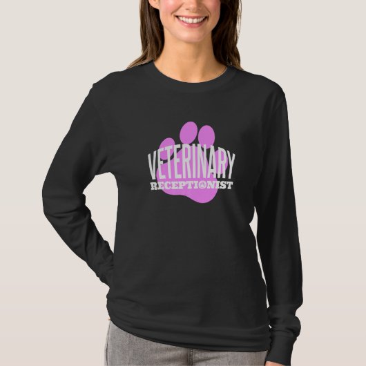 Veterinary Receptionist Veterinarian Vet Tech Assi T-shirt (Voorkant)