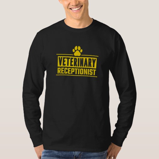 Veterinary Receptionist Veterinarian Vet Tech Assi T-shirt (Voorkant)