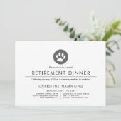 Veterinary Retirement Dinner | Minimale incasso vo Kaart (Staand voorkant)
