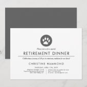 Veterinary Retirement Dinner | Minimale incasso vo Kaart (Voorkant / Achterkant)