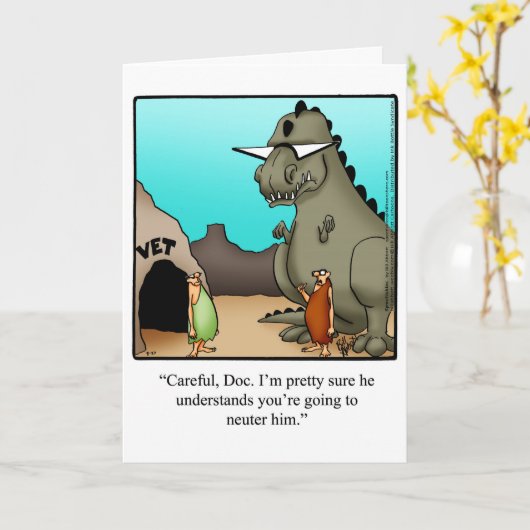 Veterinary School Afstuderen Wenskaart Kaart (Gele Bloem)