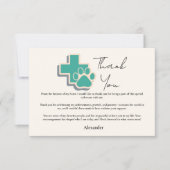 Veterinary School Paw Graduation Party Bedankkaart (Voorkant)