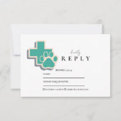 Veterinary School Paw Graduation Party RSVP Kaartje (Voorkant)