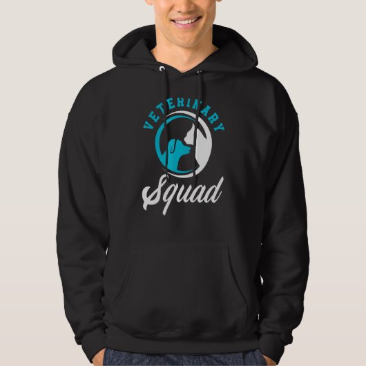 Veterinary Squad Funny Vet Tech Veterinarian Techn Hoodie (Voorkant)