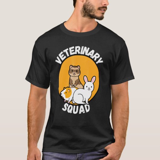 Veterinary Squad Vet Veterinarian Tech Assistant V T-shirt (Voorkant)