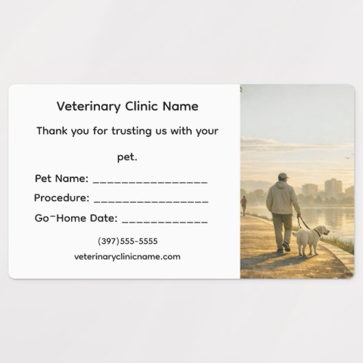 Veterinary Surgery Go‑Home Label – Large (Design 2)