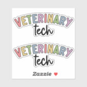 Veterinary Tech | Vet-technicus Vet-technologie Sticker (Vel)