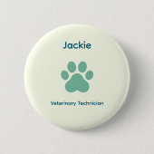 Veterinary Technician Name Badge Button (Voorkant)
