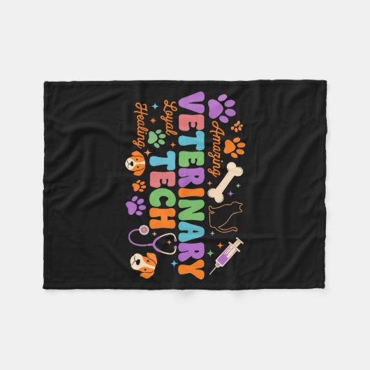 Veterinary Technician - Vet Tech Veterinarian Appr Fleece Deken (Voorkant (Horizontaal))