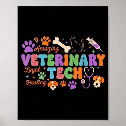 Veterinary Technician - Vet Tech Veterinarian Appr Poster (Voorkant)