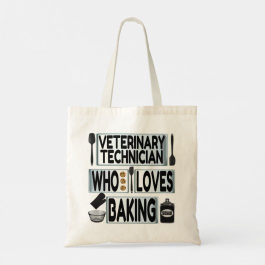 Veterinary Techniciens houden van banketbakken Tote Bag (Achterkant)