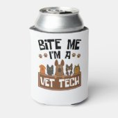 Veterinary Technicier Bite me Ik ben een Vet Tech Blikjeskoeler (Blikje Achterkant)