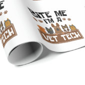 Veterinary Technicier Bite me Ik ben een Vet Tech Cadeaupapier (Rol Hoek)