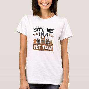 Veterinary Technicier Bite me Ik ben een Vet Tech T-shirt