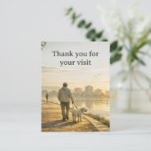 Veterinary Thank‑You Postcard – Quiet Walk Design Briefkaart (Staand voorkant)