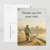 Veterinary Thank‑You Postcard – Quiet Walk Design Briefkaart (Voorkant / Achterkant)
