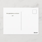 Veterinary Thank‑You Postcard – Quiet Walk Design Briefkaart (Achterkant)