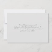 Veterinary Thed | Minimale flat dank u Bedankkaart (Achterkant)