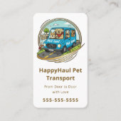 Veterinary Transport Service Pet Taxi Chauffeur Visitekaartje (Voorkant)