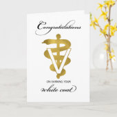 Veterinary White Coat Ceremony Kaart (Gele Bloem)