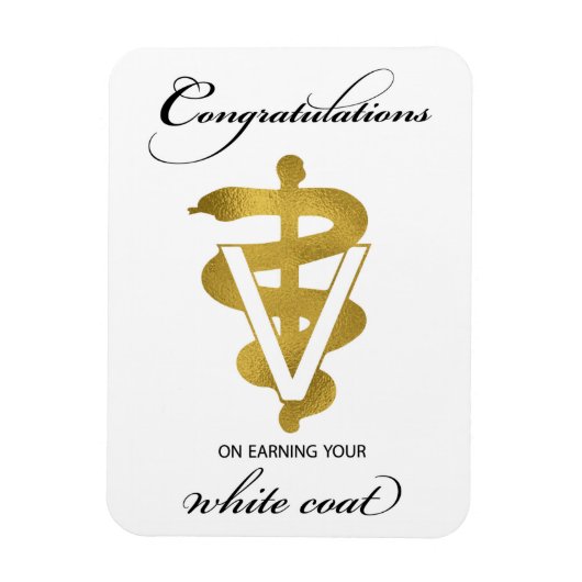 Veterinary White Coat Ceremony Magneet (Verticaal)