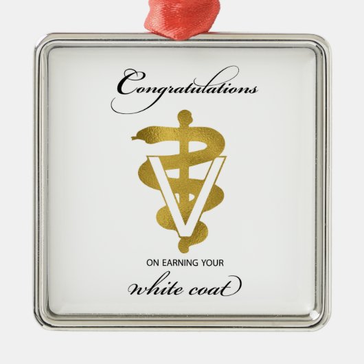 Veterinary White Coat Ceremony Metalen Ornament (Voorkant)