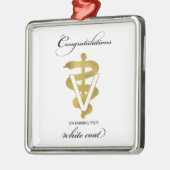 Veterinary White Coat Ceremony Metalen Ornament (Links)
