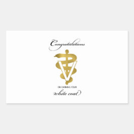 Veterinary White Coat Ceremony Rechthoekige Sticker
