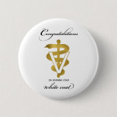 Veterinary White Coat Ceremony Ronde Button 5,7 Cm (Voorkant)