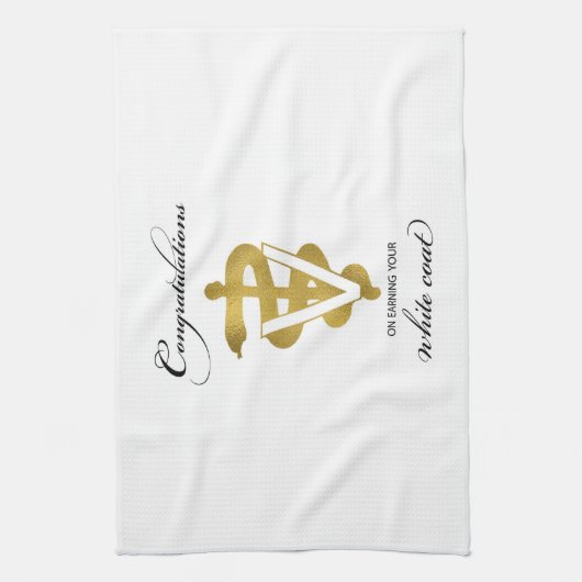 Veterinary White Coat Ceremony Theedoek (Verticaal)