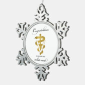Veterinary White Coat Ceremony Tin Sneeuwvlok Ornament (Rechts)