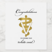 Veterinary White Coat Ceremony Wijn Etiket (Enkel label)