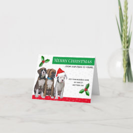 Veterinary Xmas Kaarten, Dog Bedankkaart