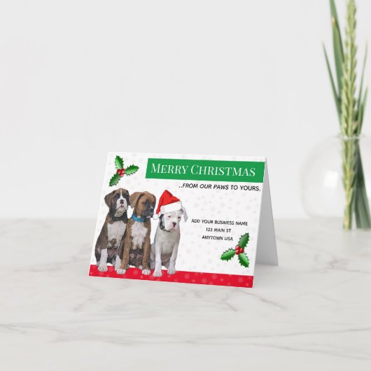 Veterinary Xmas Kaarten, Dog Bedankkaart (Voorkant)