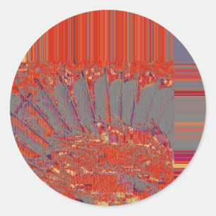 Veters, digitale abstractie ronde sticker