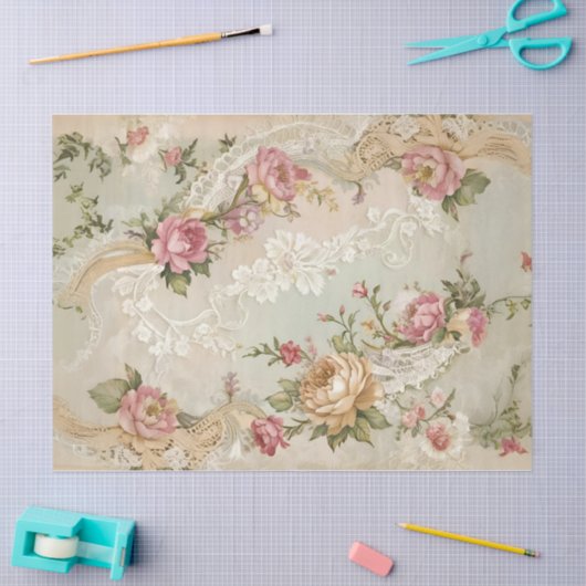 veters en Rozen ontkoppel weefselpapier Tissuepapier (Craft)
