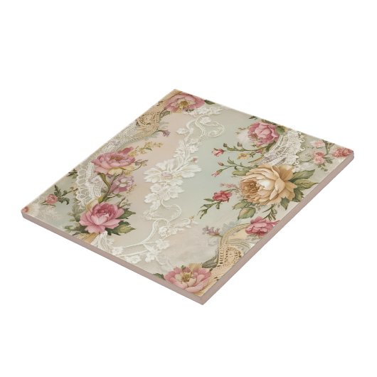  veters en Rozen Tegeltje (Zijkant)