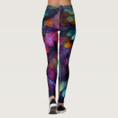 Veters Floral Rainbow Alcohol Ink Leggings (Achterkant)