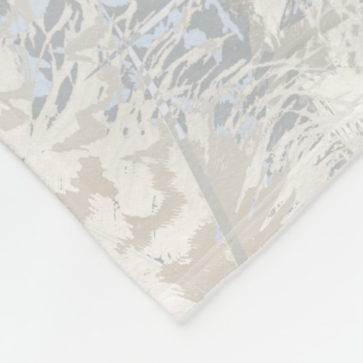 Veters, grijs, beige en blauw, vogel, licht, F Fleece Deken (Hoek)